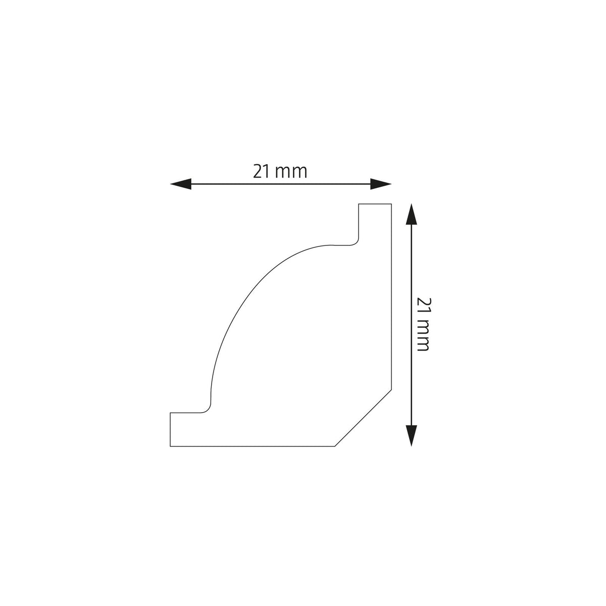 Viertelstab Tolentino – 2,1 × 2,1 cm