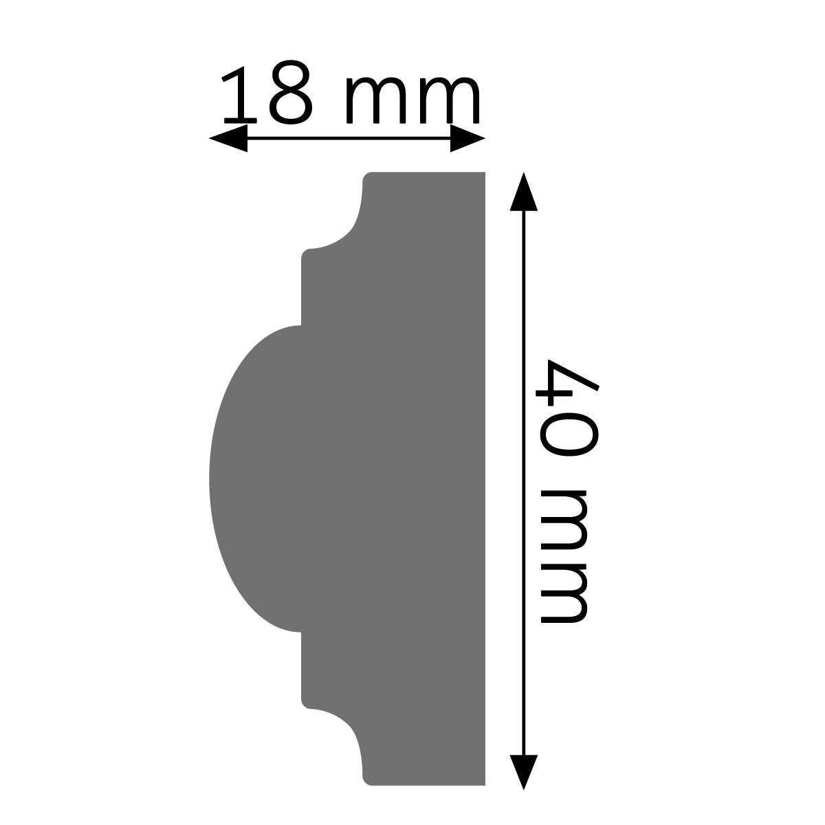 Zierleiste Torcello – 4 × 1,8 cm
