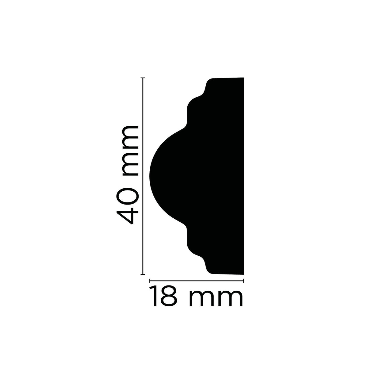 Zierleiste Tuscania – 2,2 × 1 cm