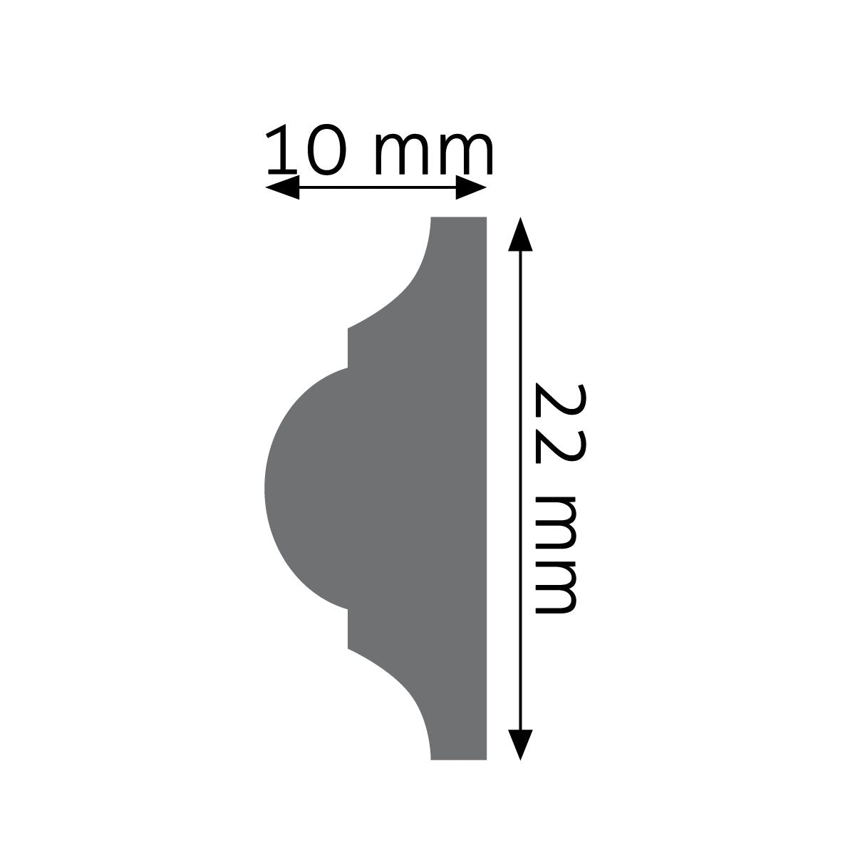 Zierleiste Tuscania – 2,2 × 1 cm