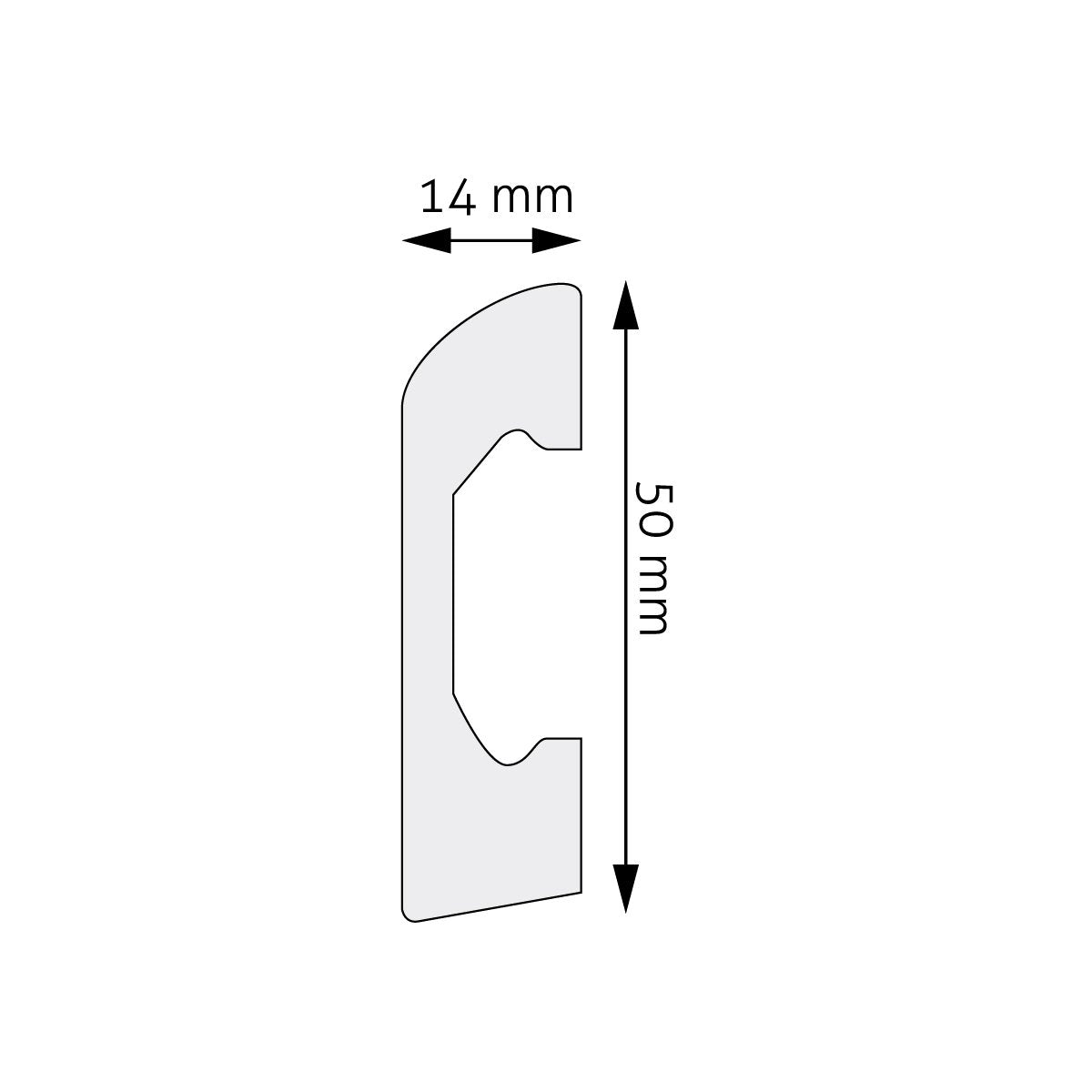 Sockelleiste Urbania – 5 × 1,4 cm