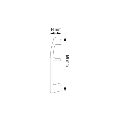 Sockelleiste Vernazza – 6,9 × 1,4 cm