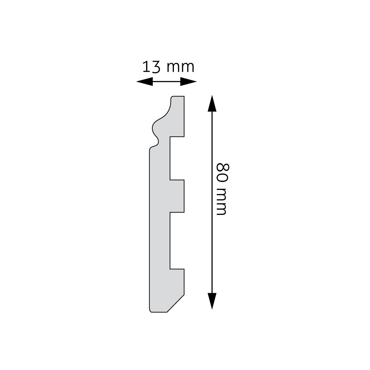 Sockelleiste Verucchio – 8 × 1,3 cm