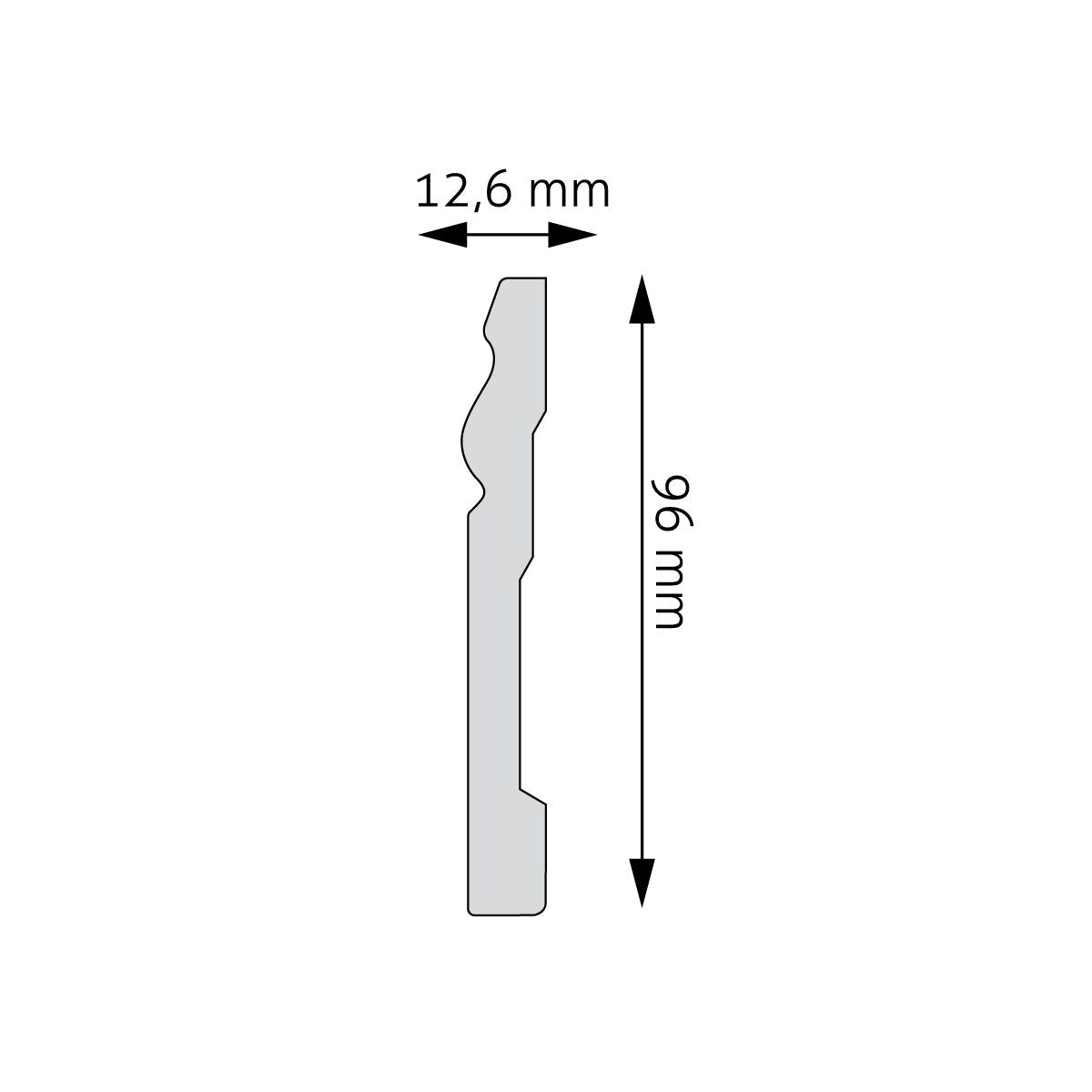 Sockelleiste Vetralla – 9,4 × 1,2 cm