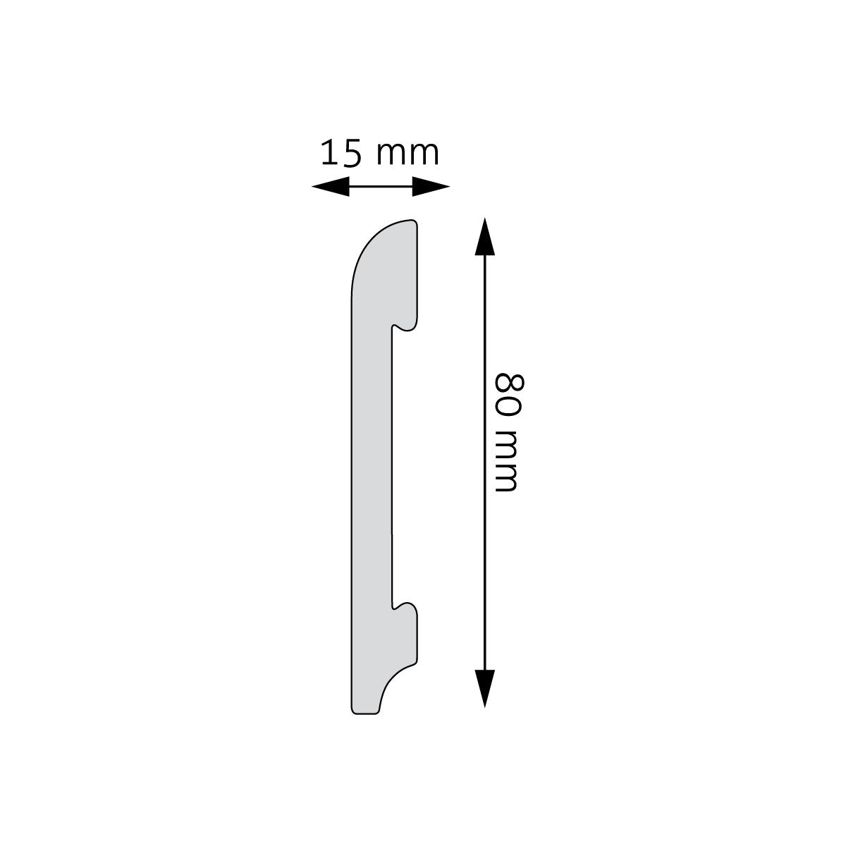 Sockelleiste Ávila – 7,8 × 1,3 cm