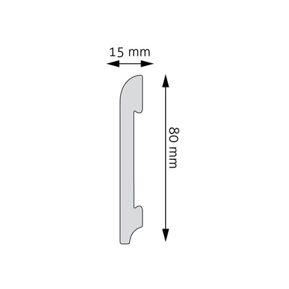 Sockelleiste Badajoz – 7,8 × 1,3 cm