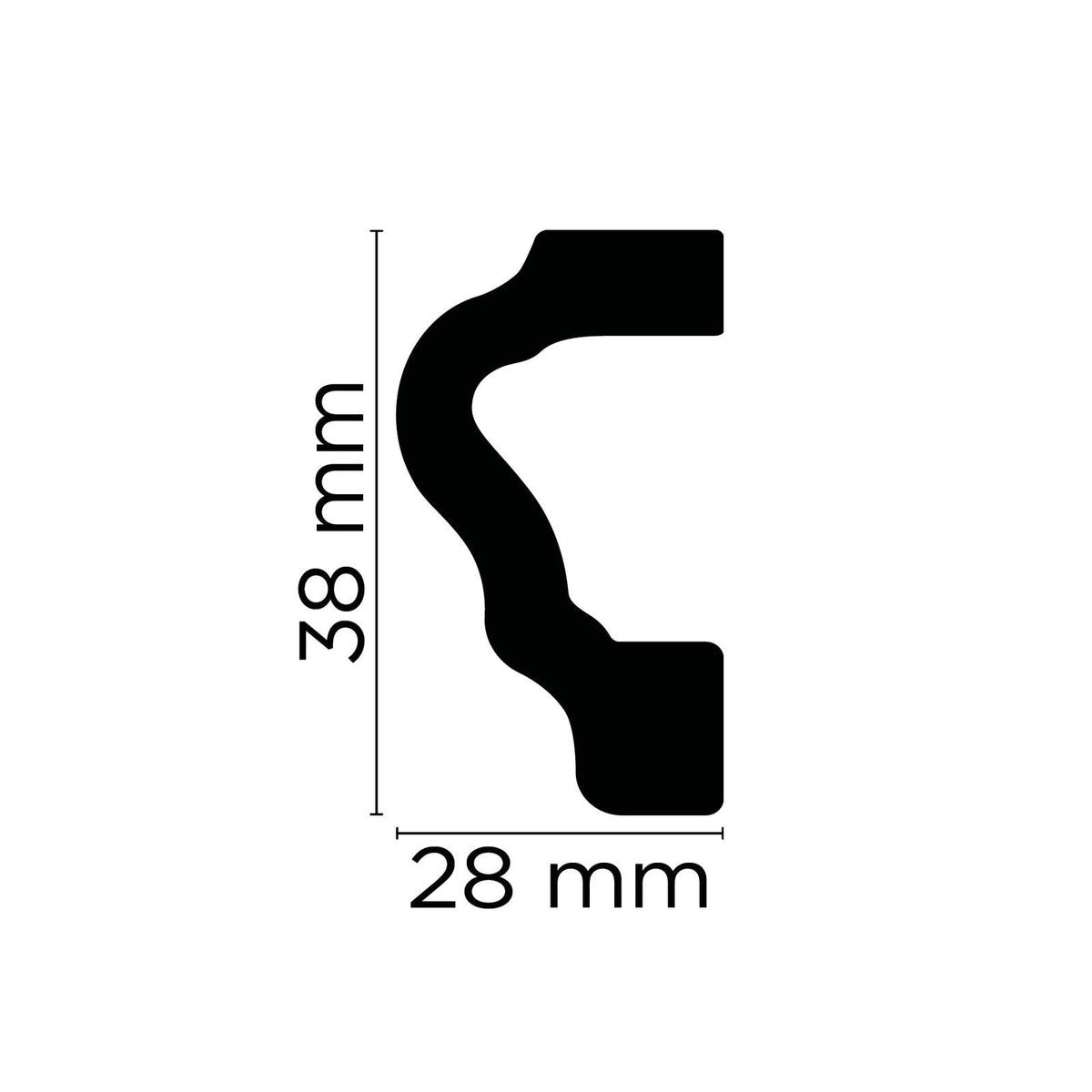 Zierleiste Cuenca – 3,8 × 2,8 cm