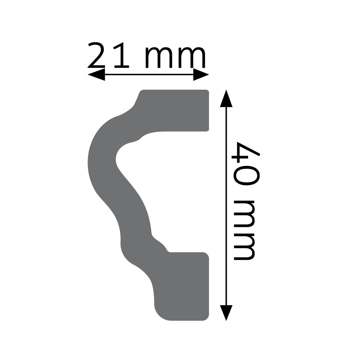 Zierleiste Cuenca – 3,8 × 2,8 cm