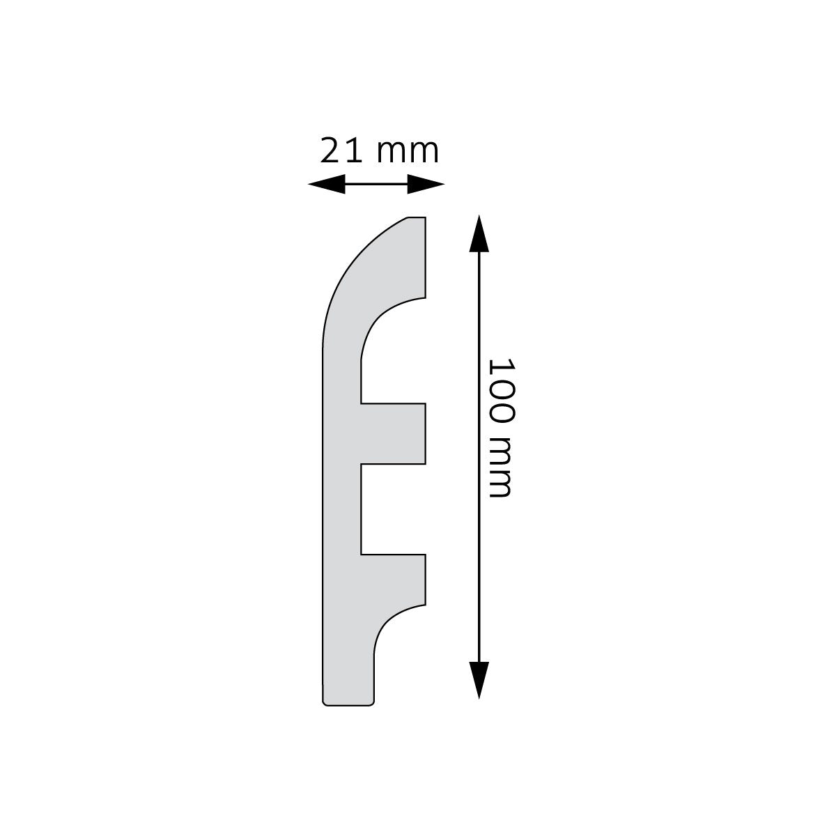 Sockelleiste Jaén – 10 × 1,8 cm