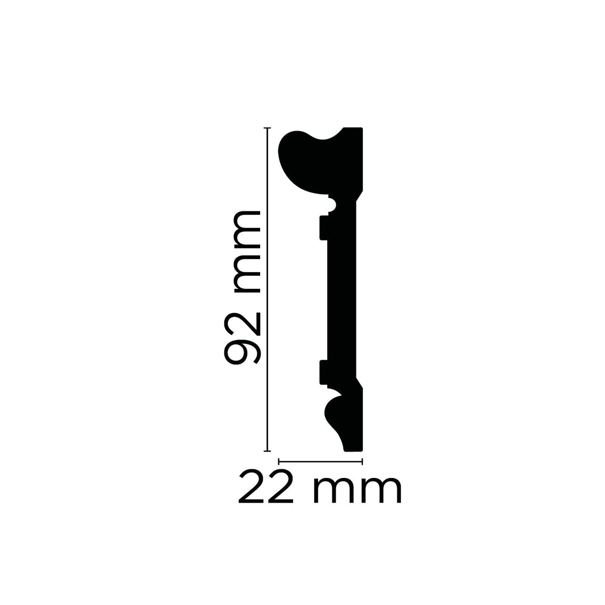 Zierleiste Murcia – 9,2 × 2,3 cm
