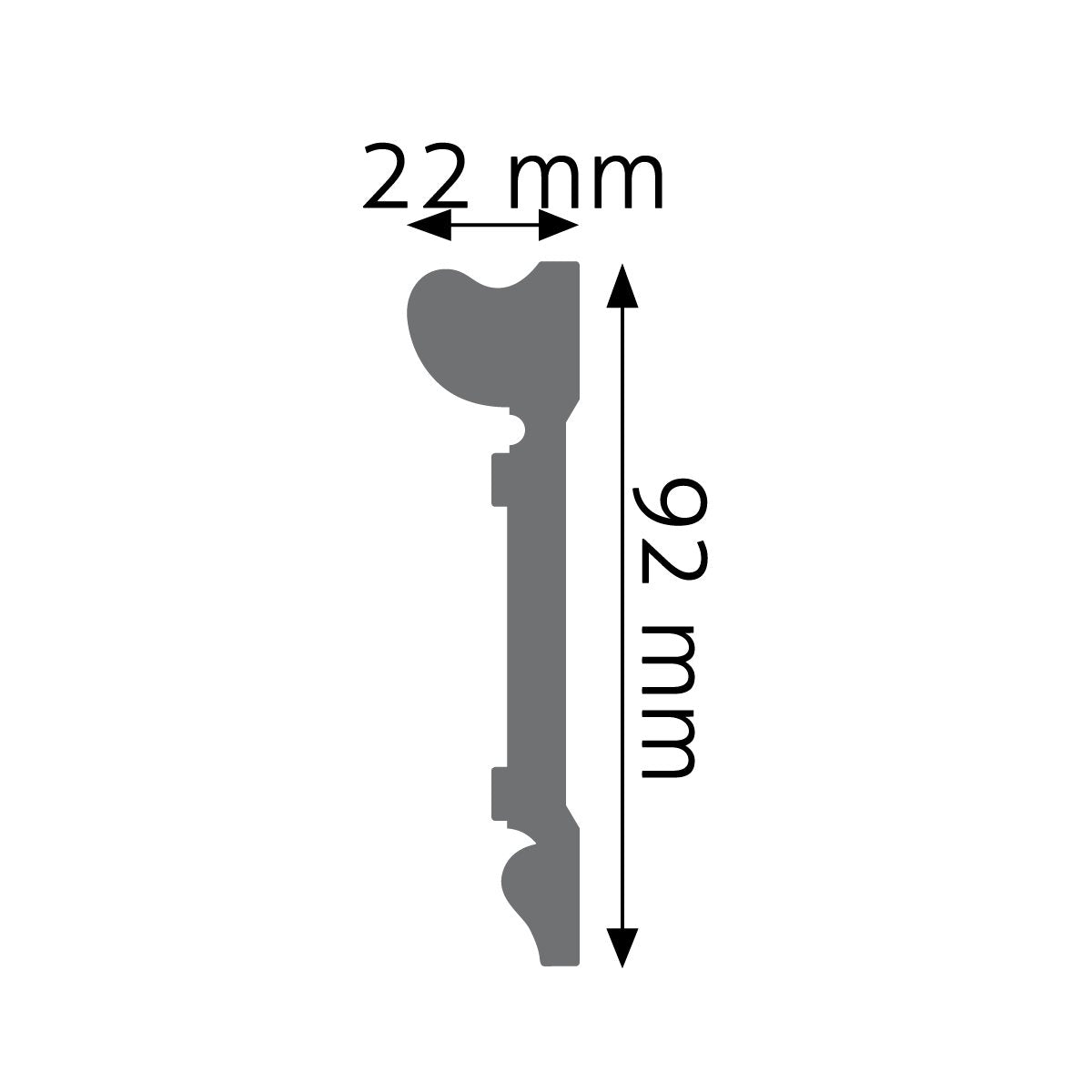 Zierleiste Murcia – 9,2 × 2,3 cm