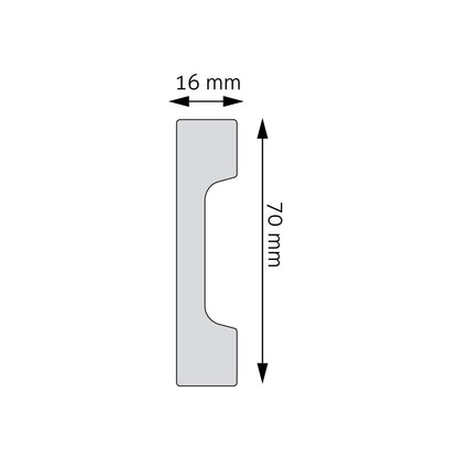 Sockelleiste Ronda – 7 × 1,6 cm