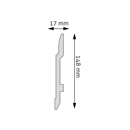 Sockelleiste Segovia – 14,4 × 1,3 cm