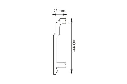 Sockelleiste Soria – 10,3 × 2,2 cm