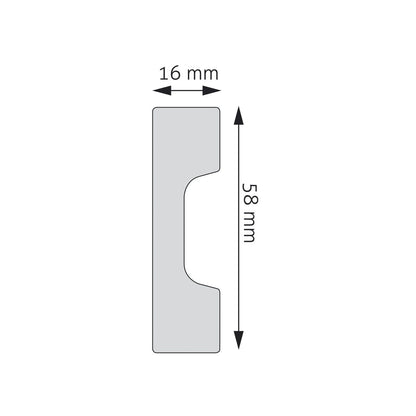 Sockelleiste Tarragona – 5,8 × 1,6 cm