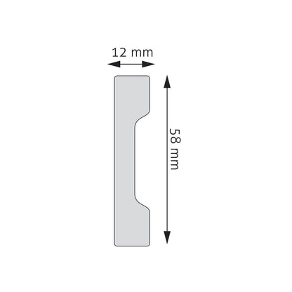 Sockelleiste Bayonne – 5,8 × 1,2 cm