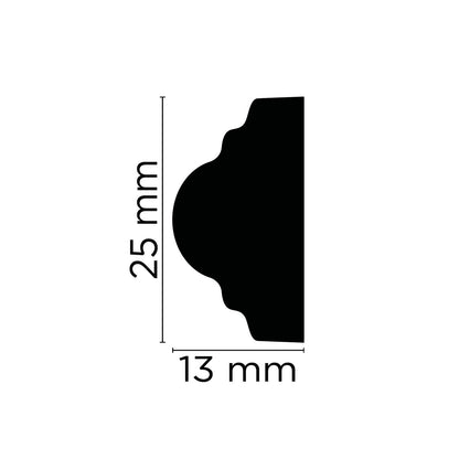 Zierleiste Nancy – 2,5 × 1,3 cm