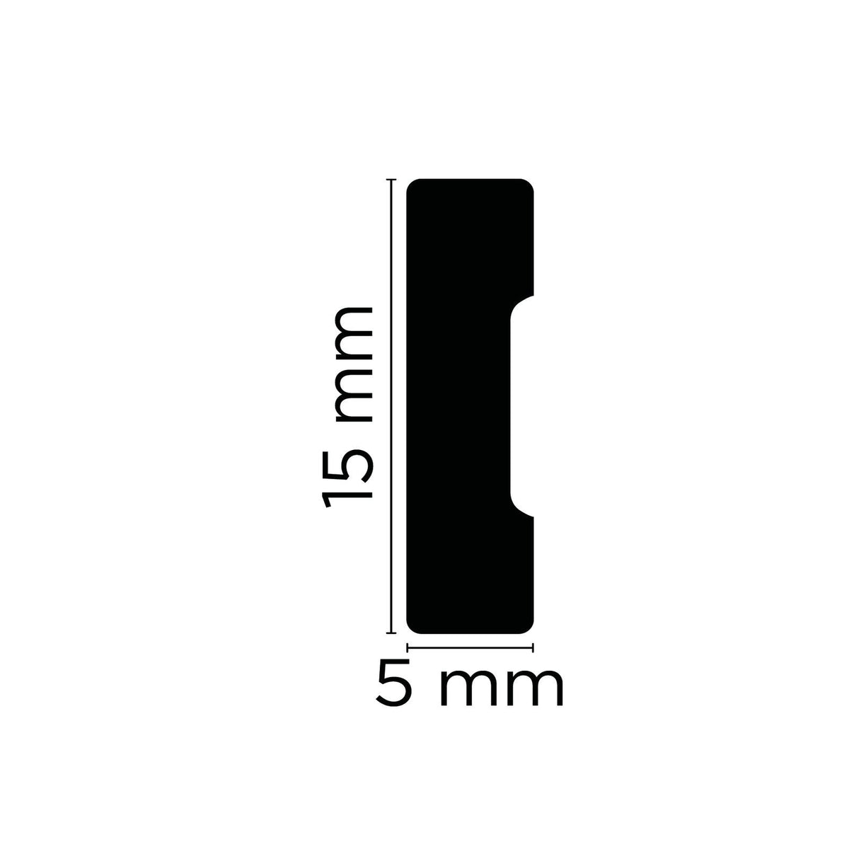 Zierleiste Poitiers – 1,5 × 0,5 cm