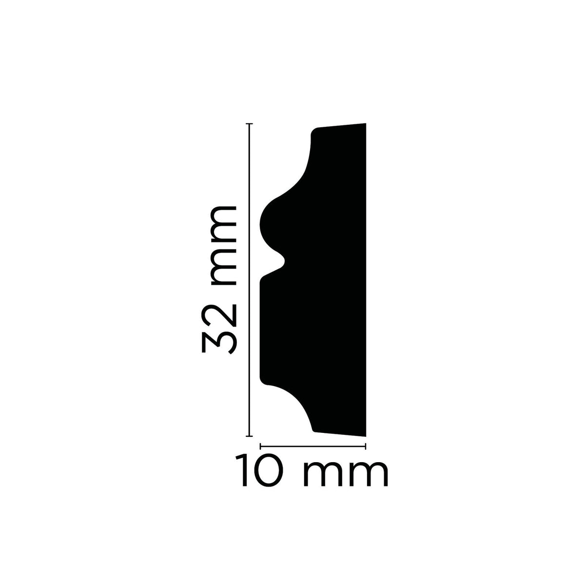 Zierleiste Reims – 3,2 × 1 cm