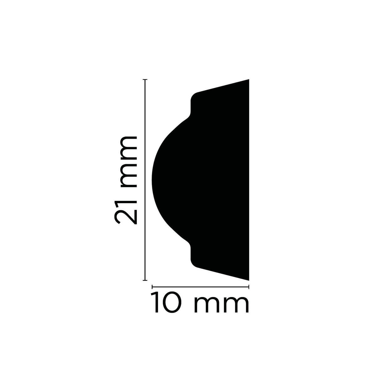 Zierleiste Rennes – 2,1 × 1 cm