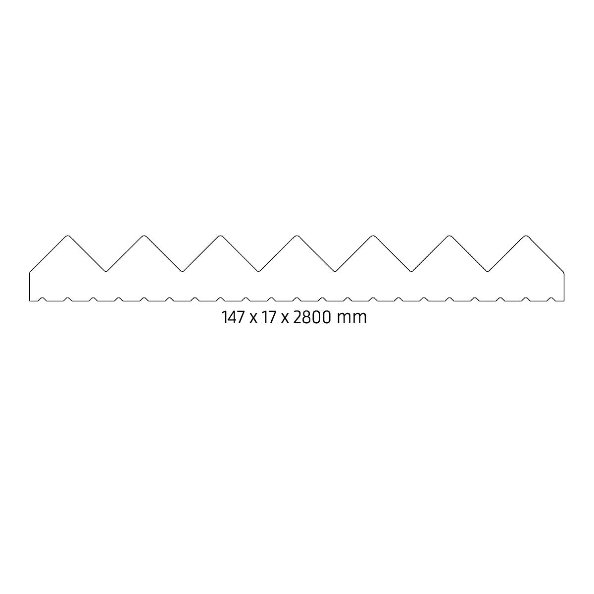 Wandlamelle Potenza – 14,7 × 1,7 cm, 280 cm