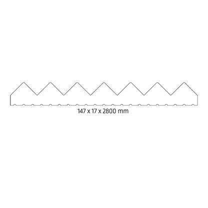 Wandlamelle Potenza – 14,7 × 1,7 cm, 280 cm