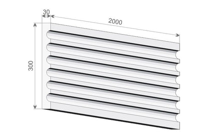 Pilasterschaft "Krakau" - 30cm