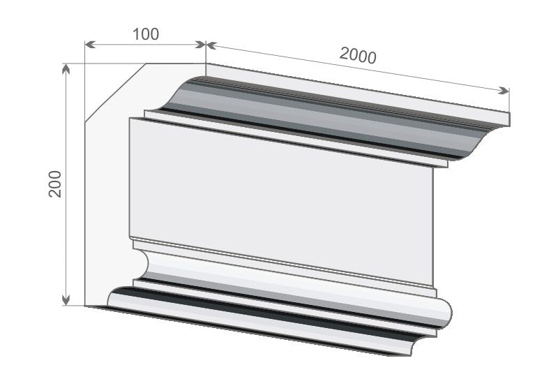 Stuckprofil Gesimse "Kopenhagen"
